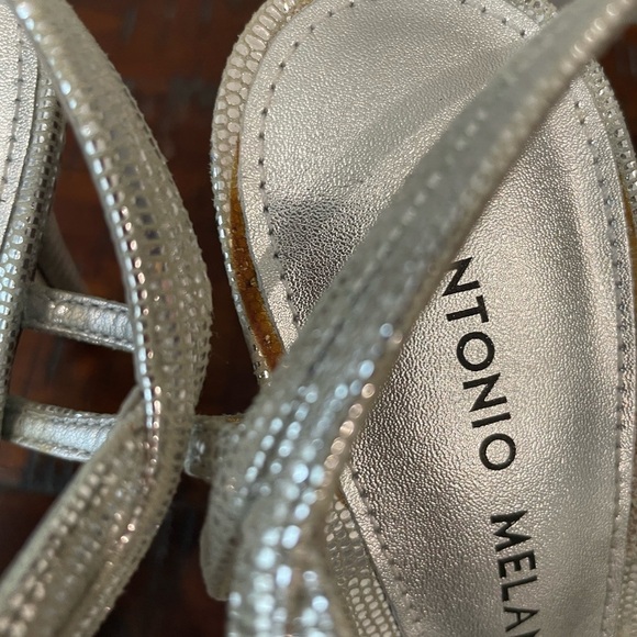 Antonio Melani‎ Strapy Sliver Heels Size 6.5 - Picture 4 of 13